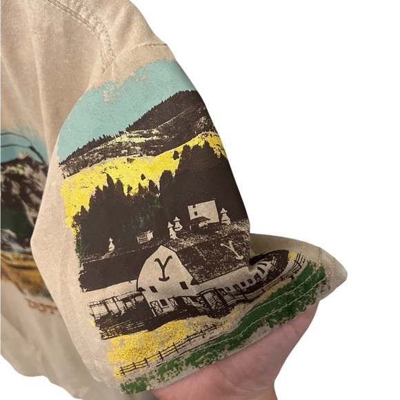 Dutton Ranch Graphic Tee - Tan and Green - Picture 3 of 4